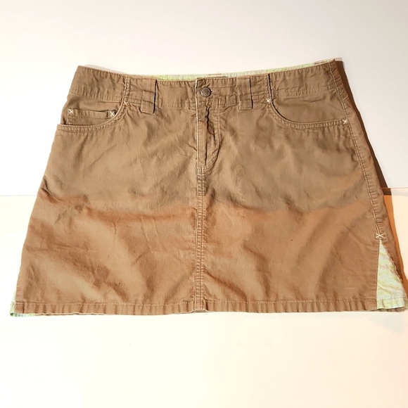 Horny Toad Corduroy Tan Cotton Casual Sport Skirt Size 6 - Picture 12 of 12